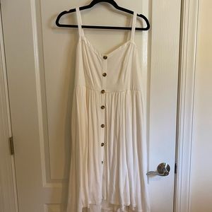 White hi/low sundress